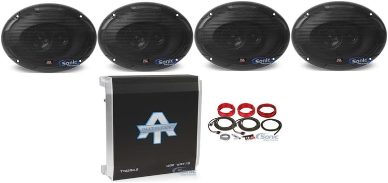 MTX Audio TERMINATOR693 + 2-Ohm Stable 2-Channel Amplifier + Amp Kit Image 1