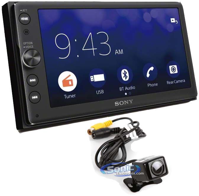 Sony XAV-AX100 Carplay / Android Auto + FREE Surface Mount Back-Up Camera Image 1