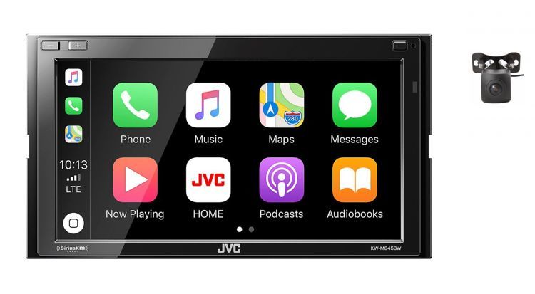 JVC KW-M845BW (KWM845BW) + Premium Aluminum Backup Camera Image 1