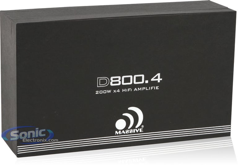 Massive Audio D 8004 (D8004) + FREE 4-Channel 4 Gauge Amp Wire Kit Image 7
