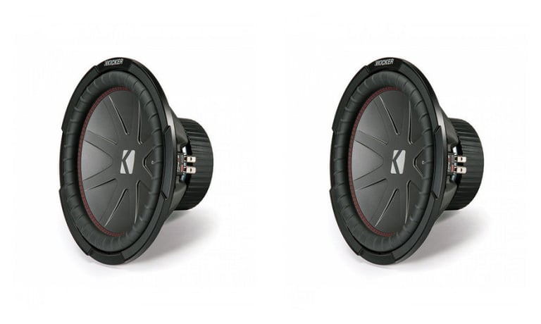 Kicker 12" 2000 Watt 4 Ohm Car Stereo Subwoofer Audio Sub DVC COMPR (Pair) Image 1