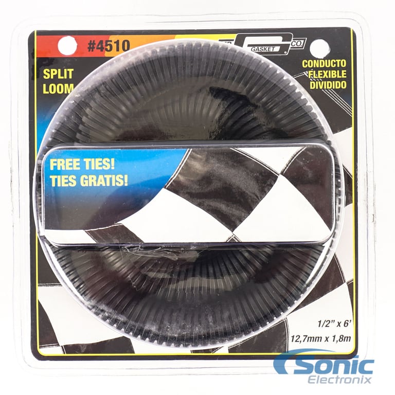 Design Engineering Split Loom - 1/2" - 6 ft pack (Part # 4510) Image 1