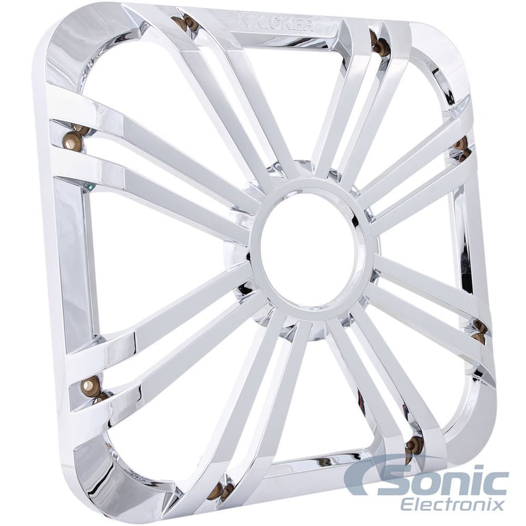 (2) Kicker 11L710GLCR 10" Chrome LED Grilles 4 SoloBaric 11S10L7 Subwoofers Subs Image 1
