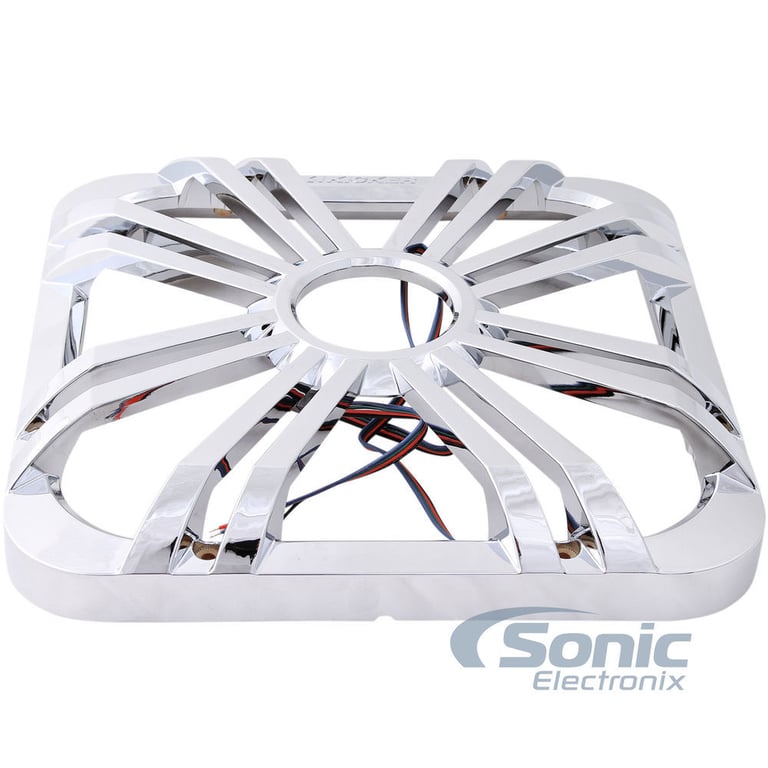 (2) Kicker 11L710GLCR 10" Chrome LED Grilles 4 SoloBaric 11S10L7 Subwoofers Subs Image 2