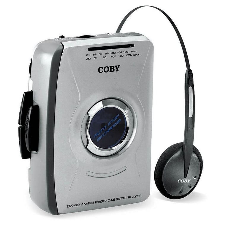 Coby CX-49 (CX49) Portable AM/FM Radio and Cassette Player Image 1