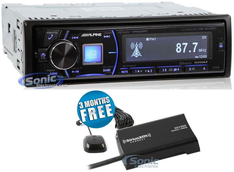 Alpine CDE-HD149BT + SiriusXM Tuner Image 1