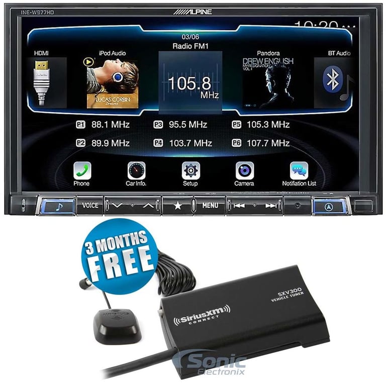 Alpine INE-W977HD + FREE SiriusXM Tuner Image 1