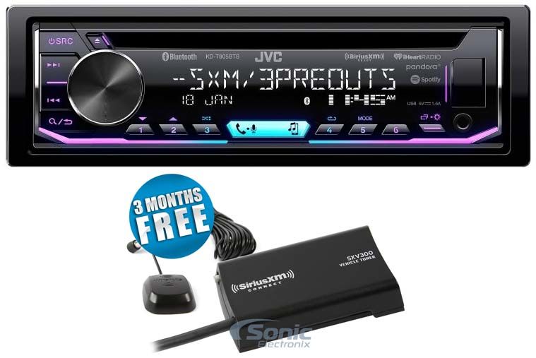 JVC KD-T805BTS Stereo + SiriusXM Tuner Image 1