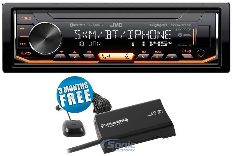 JVC KD-X360BTS Stereo + SiriusXM Tuner Image 1