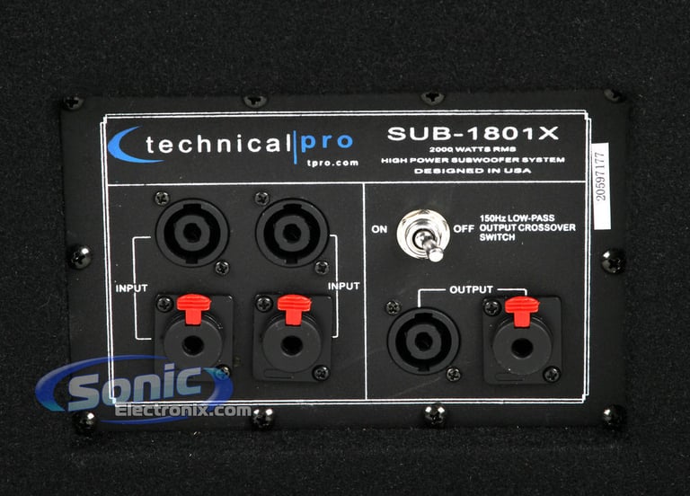 Technical Pro SUB-1801X Open Box Image 4