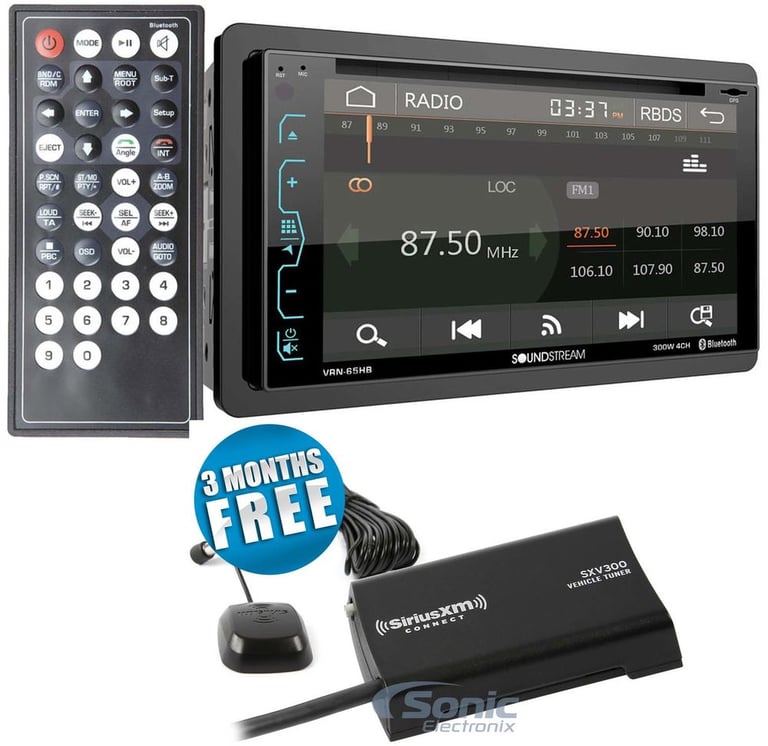 Soundstream VRN-65HXB + SiriusXM Tuner Image 1