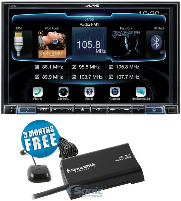 Alpine X208U + SiriusXM Tuner Image 1
