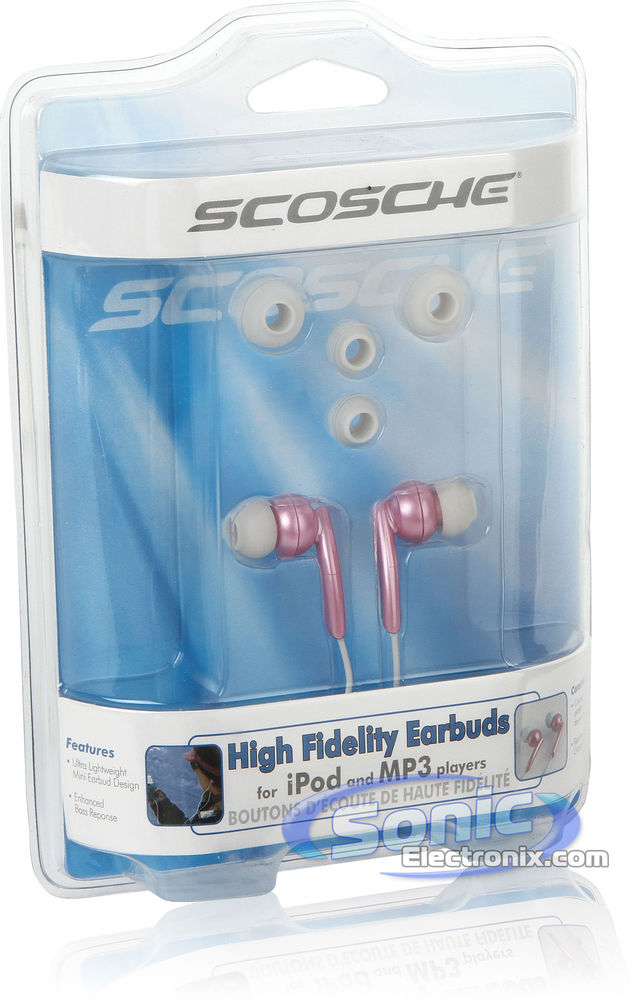 Scosche HP6P thudBUDS In-Ear Headphones/Earbuds (Pink) Image 6