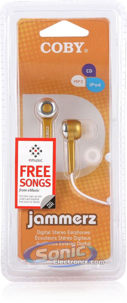 Coby CVE52ORG Jammerz (Orange CVE52) Stereo Earphones Image 6