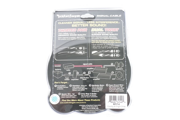 Rockford Fosgate RFIT-6 6 ft RCA Cable Image 3