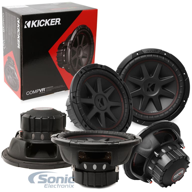 Kicker 700 Watt 10 Inch CompVR 2 Ohm Subwoofer Car Bass Power Sub (4 Pack) Image 8