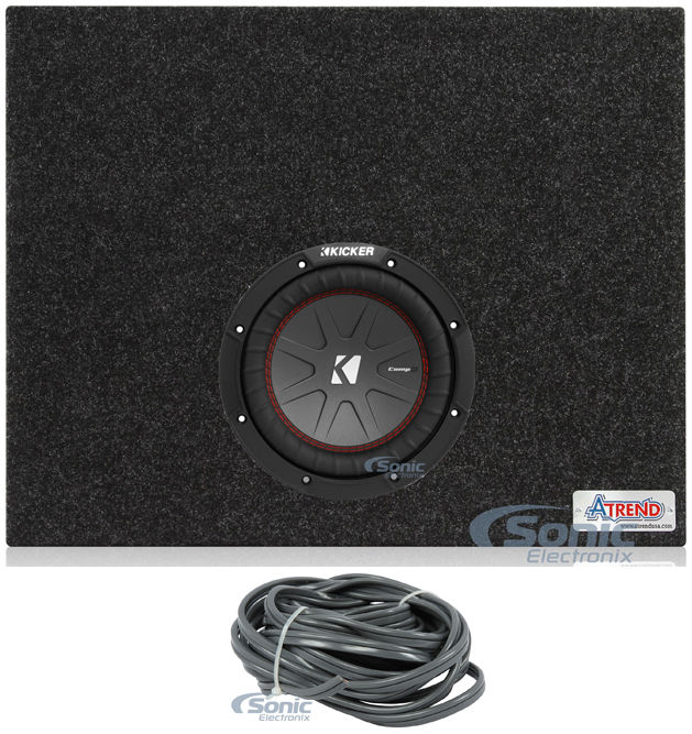 Kicker 43CWR82 COMPR8 8" 600 Watt Car Audio Subwoofer+Sealed Sub Box Enclosure Image 1