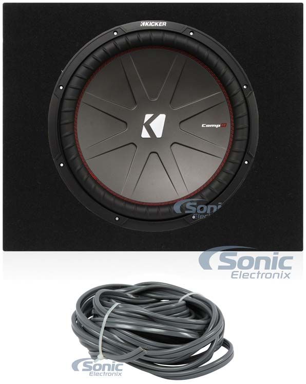 Kicker 43CWR152 COMPR15 15" 1600 Watt Car Subwoofer+ Free Enclosure and Wire Image 1