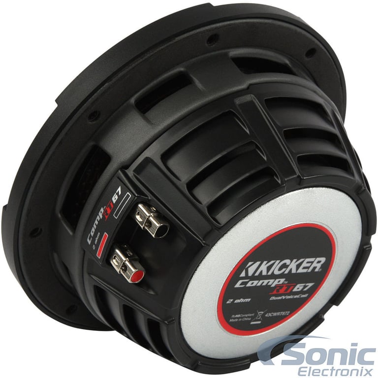 Kicker CompRT Single 10" 800W Max Dual 2 Ohm Shallow Slim Car Subwoofer (2 Pack) Image 4