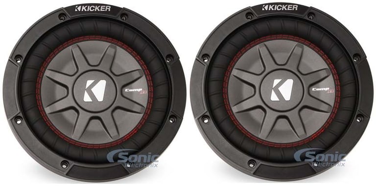 (2) Kicker 43CWRT81 COMPRT8 8" 1200 Watt DVC 1-Ohm Car Audio Subwoofers Subs Image 1