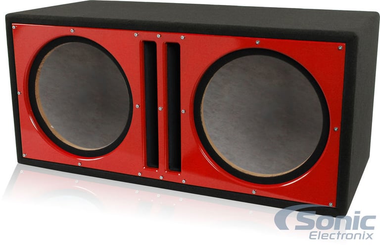 (2) Kicker 43CWRT122 COMPRT12 2000W 12" Car Sub+Vented Sub Box Enclosure(Red) Image 5