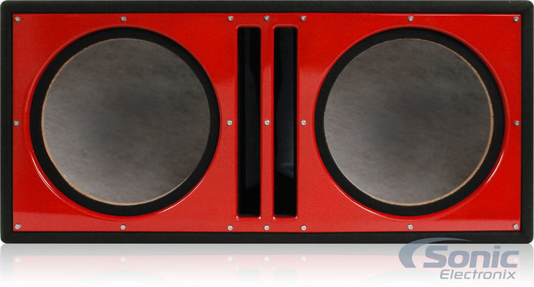 (2) Kicker 43CWRT122 COMPRT12 2000W 12" Car Sub+Vented Sub Box Enclosure(Red) Image 6
