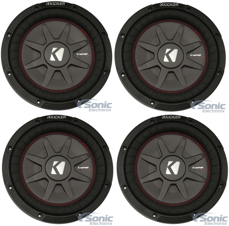 Kicker CompRT Single 6.75" 300W Max 2 Ohm Shallow Slim Car Subwoofer (4 Pack) Image 1