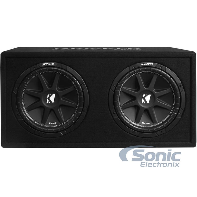 Kicker 12 Inch 600 Watt Comp Dual Car Audio Loaded Ported Enclosure (2 Pack) Image 3