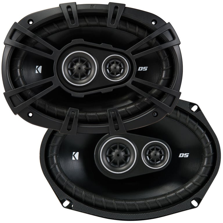 Kicker D-Series 3-Way Coaxial Speakers and 6x9 In Box Enclosures (Pair) Image 2