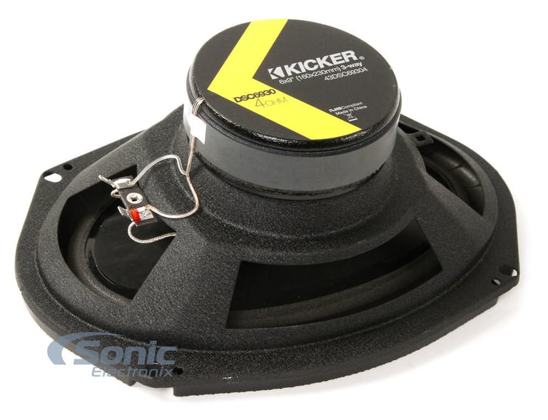 Kicker D-Series 3-Way Coaxial Speakers and 6x9 In Box Enclosures (Pair) Image 6
