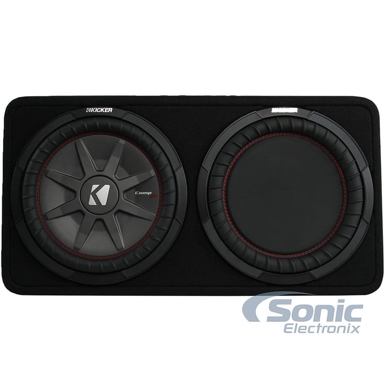 Kicker 1000W Dual 12" 4-Ohm Slim Shallow Subwoofer Sealed Enclosure (2 Pack) Image 3