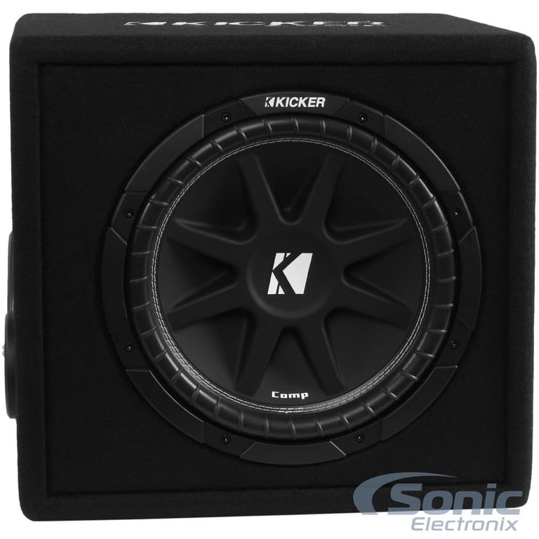Kicker Comp 12" 300W 4 Ohm Carpeted Vented Loaded Subwoofer Enclosure (2 Pack) Image 3