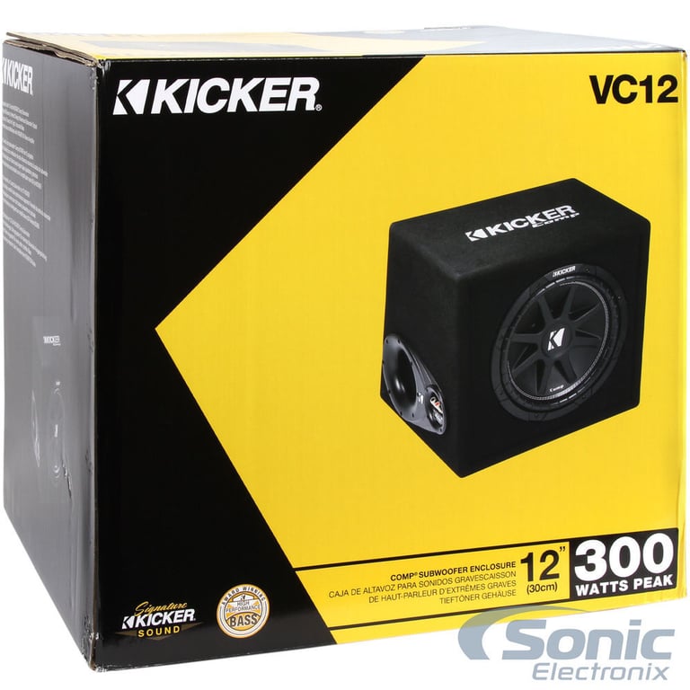 Kicker Comp 12" 300W 4 Ohm Carpeted Vented Loaded Subwoofer Enclosure (2 Pack) Image 7