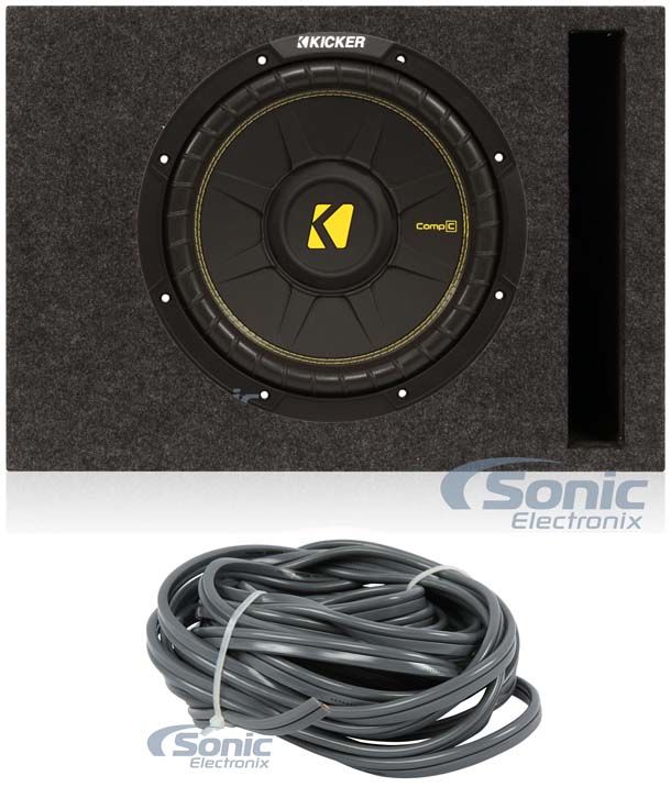 KICKER 44CWCS124 CompC 12" 600 Watt SVC Car Sub+Vented Sub Box Enclosure(Gray) Image 1