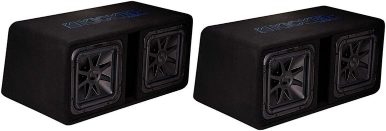 Kicker 12 Inch 3000W Dual Loaded Solo Baric L7S Subwoofer Enclosure (2 Pack) Image 1