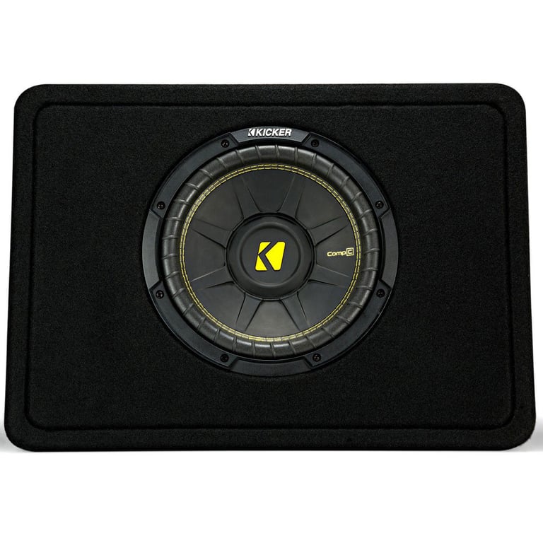 Kicker 10-Inch CompC 2-Ohm Loaded Shallow Subwoofer Box Enclosure (2 Pack) Image 7