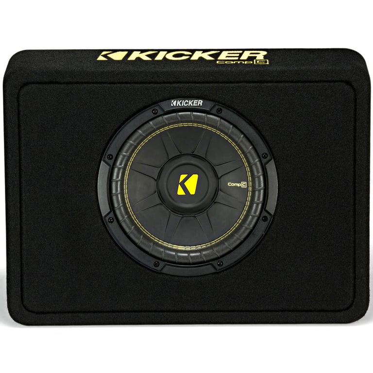 Kicker 10 Inch 600 Watt 4 Ohm Vented Thin Profile Subwoofer Enclosures (2 Pack) Image 3