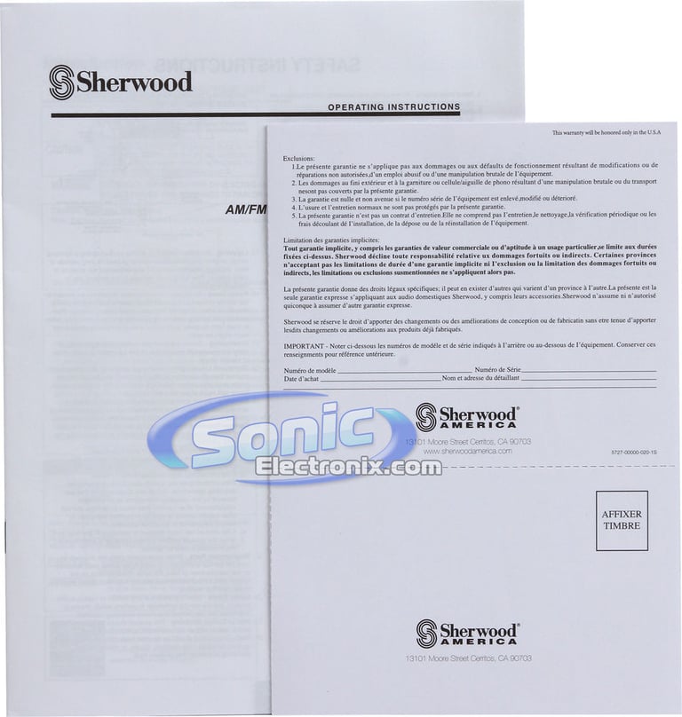 Sherwood RX-5502 Image 8