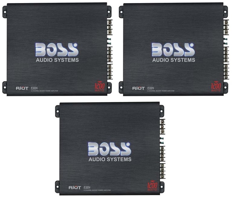 BOSS AUDIO R3004 1200W 4 Channel Car Amplifier Power Stereo Amp+Remote (3 Pack) Image 1