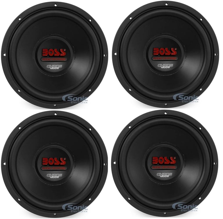 Boss 12" 1800W Car Subwoofer Audio DVC Power Sub Woofer 4 Ohm Stereo (4 Pack) Image 1
