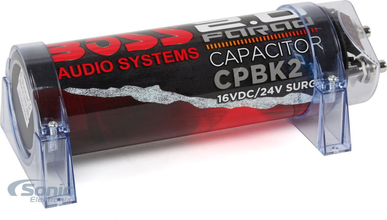 Boss 2 Farad Car Audio Capacitor, LED (2 Pack) Image 3