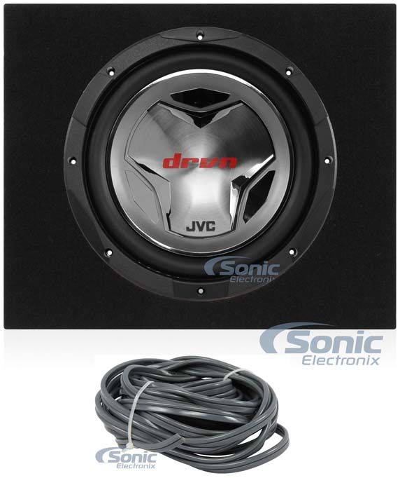 JVC CS-GD1210 12" 1400 Watt Dual 4 Ohm Car Subwoofer + Sealed Sub Box Enclosure Image 1