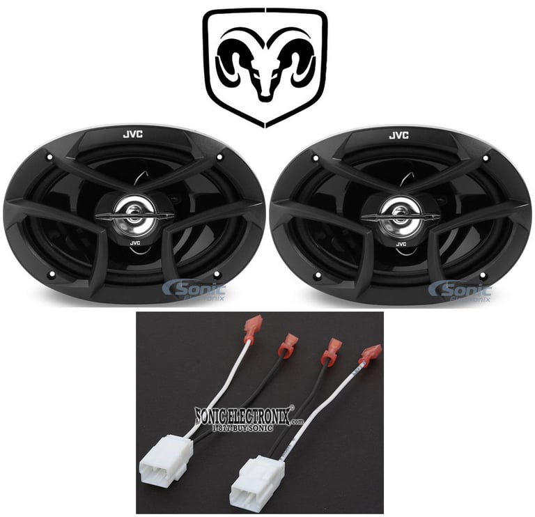 6x9" JVC Front Factory Speaker Replacement Kit For 2006-08 Dodge Ram 1500 Image 1