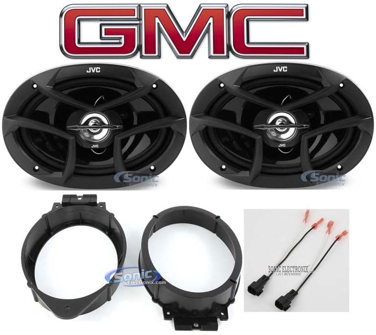 JVC 6x9" Front Speaker Replacement Kit for 2015-2017 GMC Sierra 2500/3500 Image 1