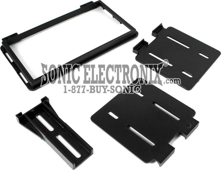 CAR STEREO RADIO DOUBLE 2 DIN INSTALLATION DASH TRIM BEZEL KIT W/ WIRING HARNESS Image 3