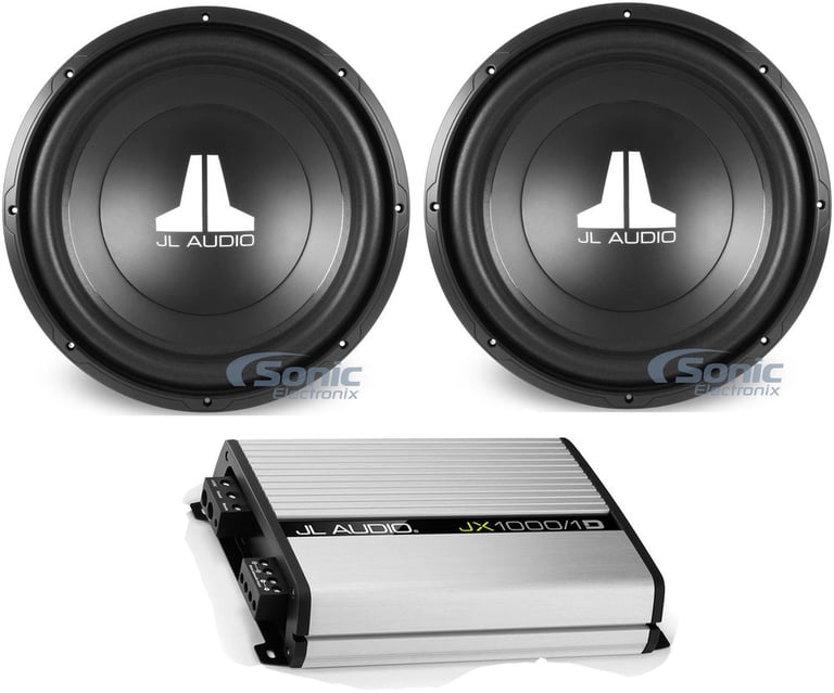 JL Audio (2) 15w0v3-4 with JX1000/1D Bass Package Image 1