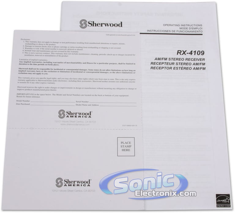 Sherwood RX-4109 Image 10