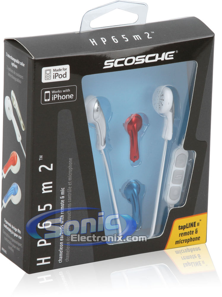 Scosche HP65m2 Chameleon Earbuds In-Ear Headphones with tapLINE II Control Image 6