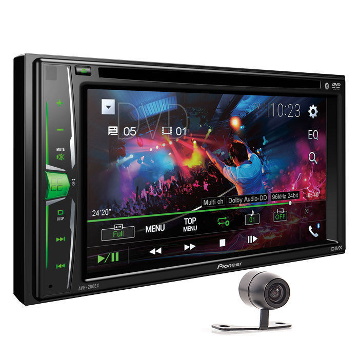 Pioneer AVH-200EX In-Dash Receiver + Universal Rearview Backup Camera Image 1