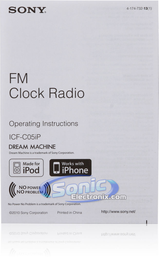 Sony ICF-C05IP (ICFC05iP) Alarm Clock Radio with iPod Dock Image 7